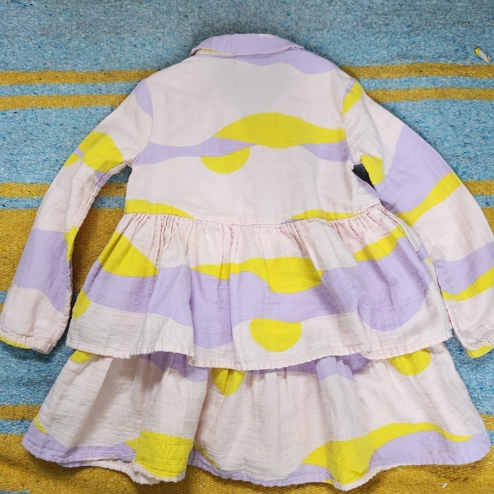 Open Edit Girls Cotton Ruffle Spring Dress Size 4 - Picture 6 of 6